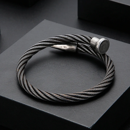 Twisted Steel Nail Bracelet