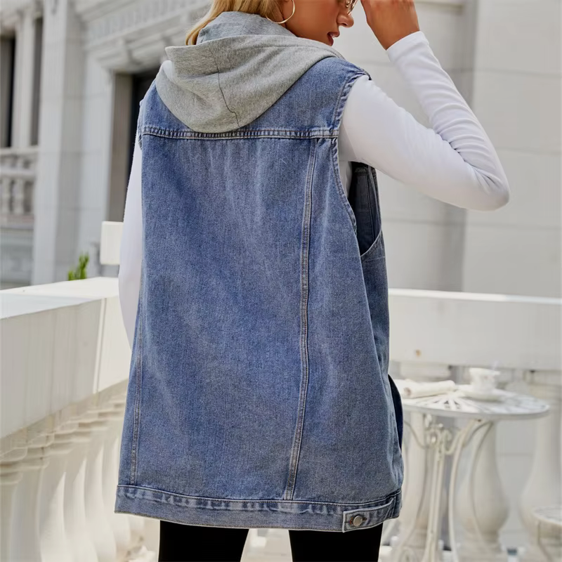 Cove Hooded Denim Vest