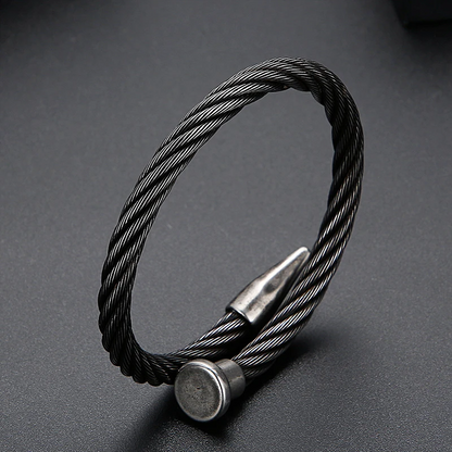 Twisted Steel Nail Bracelet