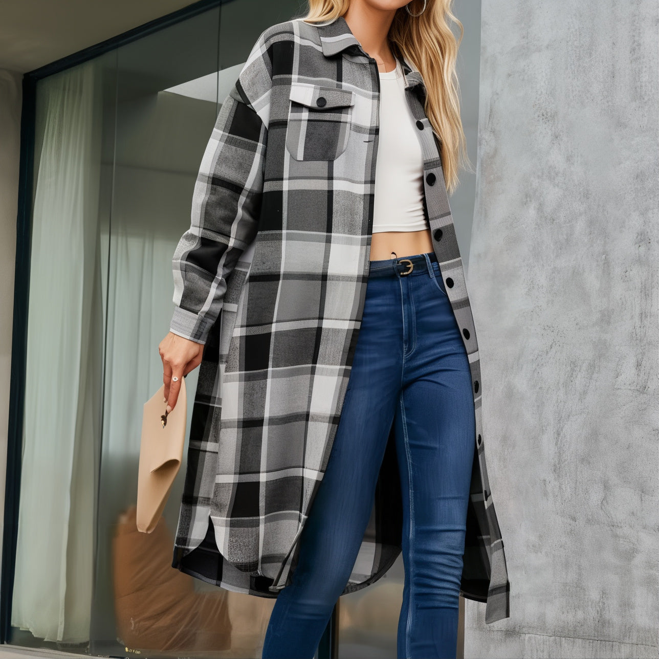 HARVEST Plaid Coat