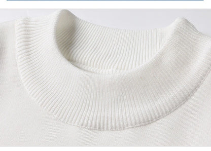 Mock-Neck Wool Sweater