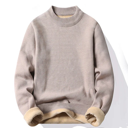 Mock-Neck Wool Sweater