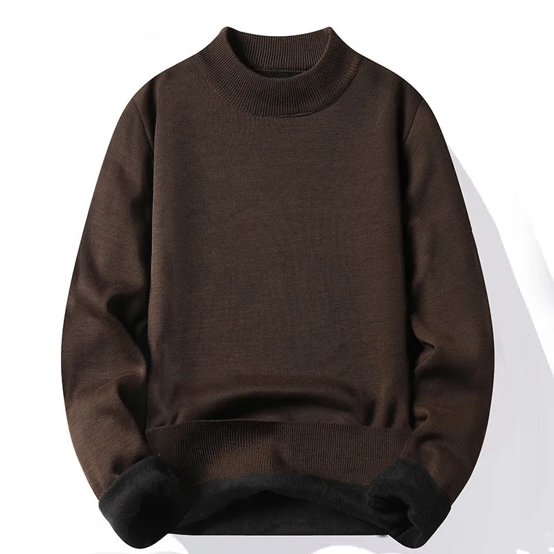 Mock-Neck Wool Sweater