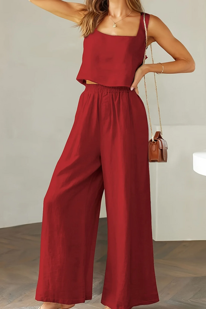 Dawn Linen Two-Piece Set