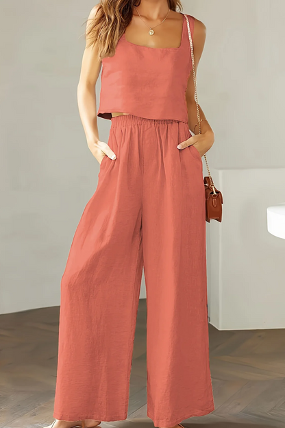 Dawn Linen Two-Piece Set